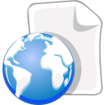 World wide document icon vector graphics