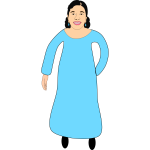 Asian Indian Woman in an aqua dress