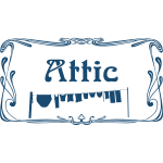 ''Attic'' door sign