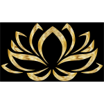Lotus Flower With Golden Pattern