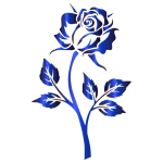 Azure Rose Silhouette No Background