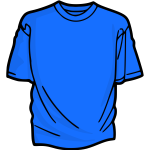 Blue t-shirt vector clip art