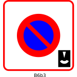 Vector illustration of parking prohibited all time French road sign