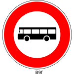 No buses road sign vector image