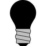 Silhouette vector illustration of lightbulb off