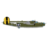 B-24 Bomber plane vector image