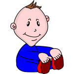 Baby With Silver Spoon Free SVG
