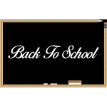 Blackboard with text