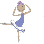 Cartoon ballet dancer