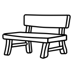 Wooden park bench vector image