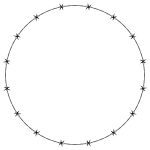Barbed Wire Circle Frame Border