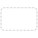 Barbed Wire Rounded Rectangle Frame Border