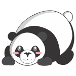 Bashful Cartoon Panda