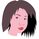 Asian woman's face