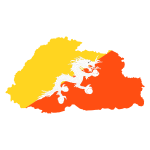 Bhutan Map Flag