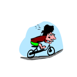 Cartoon biker vector
