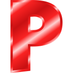 Effect Letters Alphabet red P