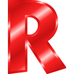 Effect Letters Alphabet red R