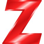 Effect Letters Alphabet red Z