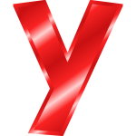 Effect Letters Alphabet red letter Y
