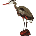 Tall bird vector image