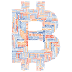 Bitcoin Logo Word Cloud No Background