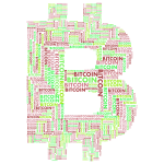 Bitcoin Logo Word Cloud Variation 2 No Background
