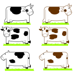Black and brown cows image