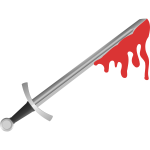Bloody sword vector image