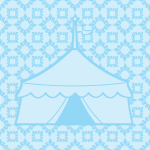 Circus pattern with tent.