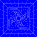 Blue Perspective Grid Distorted 6