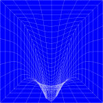 Blue Perspective Grid Distorted