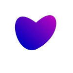 Blue and Pink Heart