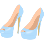 Blue high heels