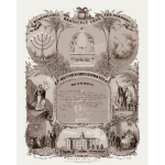 Bnai Brith membership certificate 1876