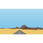 Long road in the desert