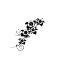 Black and white vector image of wall decoration