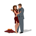 Man and woman hugging vector image