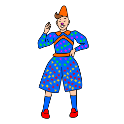 Boy dressed as a clown II