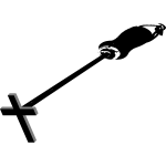 Cross branding iron vector drawing