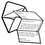 Friendship letter out of an envelope vector illustration