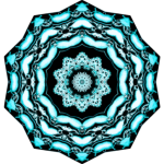 Blue flowery design