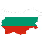 Bulgaria Map Flag With Stroke