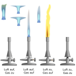 Tclu gas burner with lever vector image