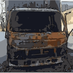 Burnt out truck 2016022448