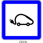 Electrical vehicles symbol