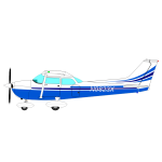 Midsize airplane vector