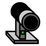 USB video camera symbol vector drawing
