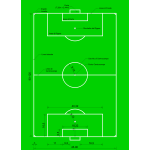 Soccer field vector drawing