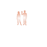 Man's and woman's silhouette